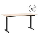 Bureau Homeworx zit/sta elektrisch verstelbaar - eikenkleur/wit - 75/118x160x80 cm - Leen Bakker