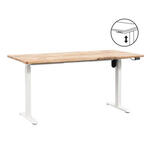 Bureau Homeworx zit/sta elektrisch verstelbaar - zwart/zwart - 75/118x160x80 cm - Leen Bakker
