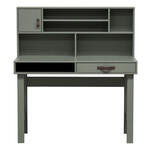 Bureau Homeworx zit/sta handmatig verstelbaar - zwart/zwart - 75/118x160x80 cm - Leen Bakker