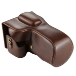 Voor Nikon Z50 / Z30 camera full body magnetische lederen cameratas tas met riem