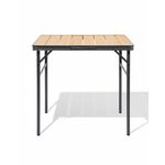 Outsunny Opvouwbare Campingtafel met 4 Stoelen, Aluminium, 85,5 x 135cm Grijs