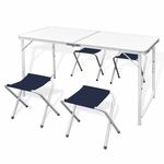 Campingtafel inklapbaar 120x60 cm aluminium grijs