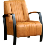 Leren fauteuil joy 398 bruin, bruin leer, bruine stoel