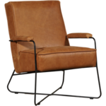 Leren fauteuil magnificent 42 bruin, bruin leer, bruine stoel