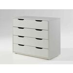Commode VALENCIA 3 lades wit/goud