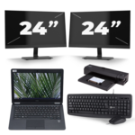 HP EliteBook 850 G3 - Intel Core i5-6e Generatie - 15 inch - 8GB RAM - 256GB SSD - Windows 11 + 3x 23 inch Monitor