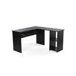 vidaXL Computerbureau 110x60x73 cm spaanplaat zwart