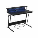 vidaXL Computerbureau 110x52x88,5 cm bewerkt hout wit