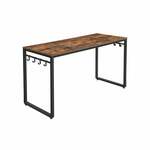 vidaXL Computerbureau 110x60x73 cm spaanplaat zwart