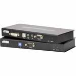 ATEN CE620-AT-G Extender (verlenging) DVI, USB, RS232, Audio-Line-out, Microfoonaansluiting Via netwerkkabel RJ45 100 m