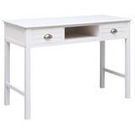 Bureau Stoer - computertafel - industrieel design - met opbergruimte - wit bruin