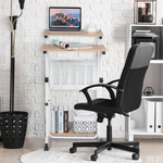 Bureau Stoer - computertafel - industrieel design met opbergplanken - 120 cm breed - wit