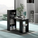 Bureau Stoer - computertafel - industrieel design met opbergplanken - 120 cm breed - wit