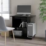 Bureau Stoer - computertafel - industrieel design met opbergplanken - 120 cm breed - wit