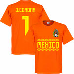 Mexico J. Corona Keeper Team T-Shirt - Oranje - XXXXL
