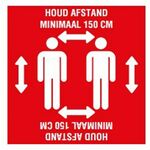 Vloersticker (Corona) 280x280mm Houd afstand min.1.5mtr