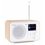 Denver DAB Radio met Bluetooth - Digitale Radio ??? 40 voorkeuzezenders ??? DAB / FM Radio - DAB48 ??? Hout/Grijs