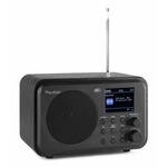 Denver DAB Radio met Bluetooth - Digitale Radio - 40 voorkeuzezenders - DAB+ / FM Radio - DAB48 - Hout/Grijs