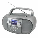 Boombox met DAB+, FM radio en CD/ MP3 speler Lenco SCD-6800GY Zilver