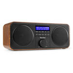 DAB radio met Bluetooth - Audizio Milan - DAB radio retro met accu en FM radio - Hout