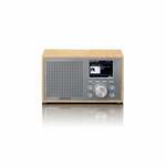 Denver DAB Radio met Bluetooth - Digitale Radio - 40 voorkeuzezenders - DAB+ / FM Radio - DAB48 - Hout/Grijs