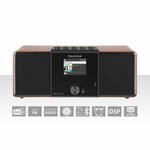 TechniSat DIGITRADIO 451 CD IR Internetradio Internet, DAB+, VHF (FM) AUX, Bluetooth, USB, WiFi, Internetradio Incl. afstandsbediening, Spotify Hout (donker)