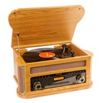 Draagbare DAB radio met Bluetooth - Audizio Parma - wekkerradio - FM radio - retro radio - Zilver