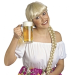 Carnaval verkleed damespruik Superstar - blond - lang haar met lichte krullen
