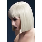 Blonde korte pruik met pony voor dames