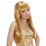 Carnaval verkleed dames pruik - krullen bruin - lang haar - heksenpruik