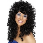 Glamour verkleed pruik - blonde krullen - damespruik - krullend haar - verkleedpruik