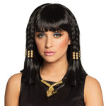 Verkleedpruik voor dames - bruin - Eighties/nineties/rasta - Carnaval - lang haar - met haarband