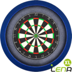 Lena Dartbord Verlichting Deluxe XL Rood