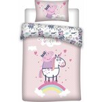 Peppa Pig Dekbedovertrek Unicorn 140 x 200 cm katoen