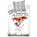 Dreamee Dekbedovertrek What&apos;s up dog bril 140x200 cm