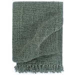 VidaXL Plaid vierkanten 125x150 cm katoen zwart