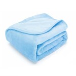 Nobleza Deken voor hond en kat - Lichtblauw pluche - Maat L - 100x120 cm