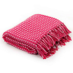 VidaXL Plaid strepen 220x250 cm katoen roze en wit