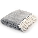 VidaXL Plaid 160x210 cm katoen antraciet en bruin