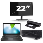 Dell Latitude E5250 - Intel Core i5-5300U - 8GB - 500GB HDD - HDMI - A-Grade + Docking + 3x 22'' Widescreen Monitor