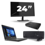 Dell Latitude E7470 - Intel Core i5-6300U - 8GB DDR4 - 500GB HDD - HDMI - A-Grade + Docking + 2x 24'' Widescreen Monitor