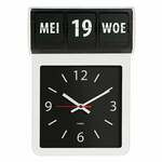 Kalenderklok groot analoog BQ-12A | Wit | Senioren klok | Dementie klok | Dag, datum en tijdsaanduiding | Twemco | WWV619050
