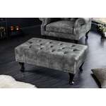 WOMO-DESIGN kruk goud/wit, 38x36 cm, gemaakt van stoffen bekleding en houten poten