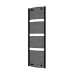 Designradiator BWS Odro Gebogen met Zijaansluiting 76,4x58,5 cm 528 Watt Mat Zwart