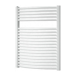 Designradiator BWS Odro Gebogen met Zijaansluiting 180,8x58,5 cm 1112 Watt Mat Zwart