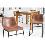 Vrijdragende Eetkamerstoel Oxford Cognac - 36959