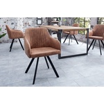 Stoel Mustang antiek grijs met armleuning - 39795 - Ouletmodel