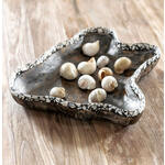 H&S Collection dienblad met klem decoratief 36x26 cm zwart