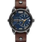 Diesel Heren DZ7339 bruin lederen quartz horloge