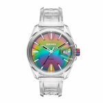 Diesel DZ7313 Horloge Chronograaf Mr. Daddy 2,0 staal-leder zilverkleurig-zwart 57 mm